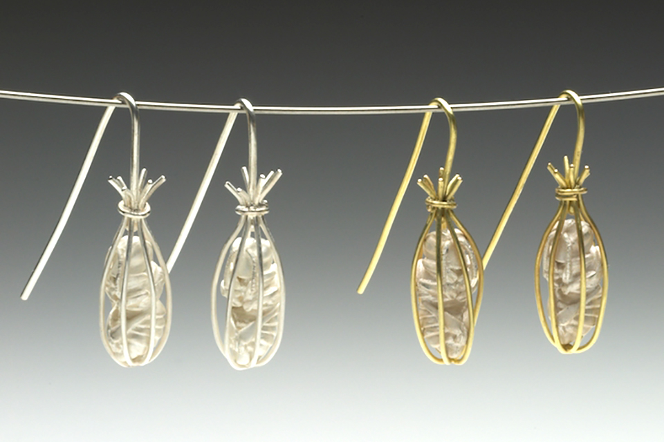 Bee Nymph Wrapped - earrings