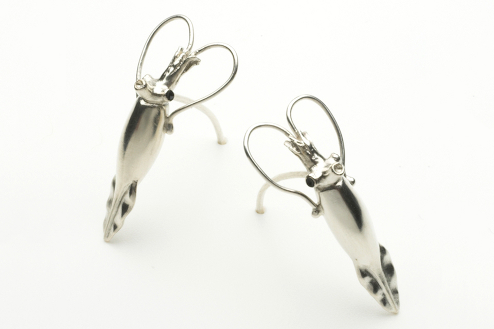 Glass Squid - earrings